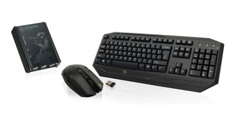 Kit Gamer de Teclado y Mouse Iogear incluye Teclado GKM602R + Mouse GKM602R + KeyMander GE1337P, Inalámbrico, USB, Negro (Inglés) 