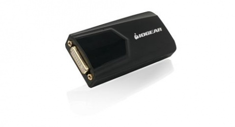 Iogear Adaptador DVI-I Hembra - USB 3.0 Hembra, Negro 