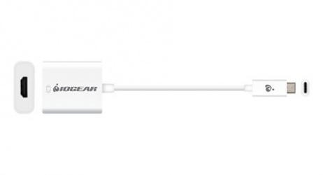 Iogear Adaptador USB-C Macho - HDMI Macho, Blanco 