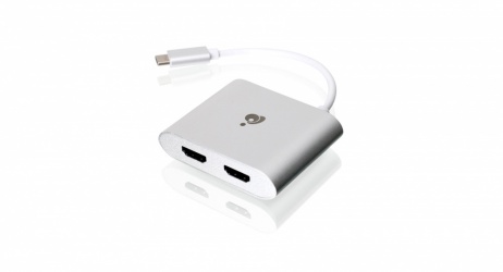 Iogear Adaptador USB-C Macho - 2x HDMI, Blanco 