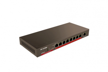 Switch IP-COM Gigabit Ethernet G1009P-EI, 9 Puertos 10/100/1000, 18Gbit/s, 4.000 Entradas - No Administrable 