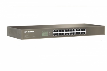 Switch IP-COM Gigabit Ethernet G1024G, 24 Puertos 10/100/1000Mbps, 48 Gbit/s, 8000 Entradas - No Administrable 