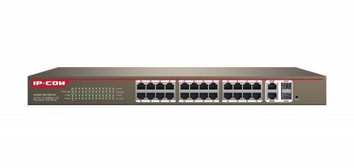 Switch IP-COM Fast Ethernet S3300-26-PWR-M, 24 Puertos 10/100Mbps + 2 Puertos SFP, 8.8 Gbit/s, 4000 Entradas - No Administrable 