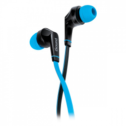 iSound Audífonos Intrauriculares Con Micrófono EM-60, Alámbrico, 3.5mm, Azul 
