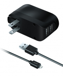 iSound Cargador de Pared 5924, 2.4A, 2x USB, Negro ― incluye Cable Lightning a USB 