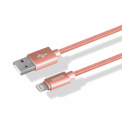 iSound Cable de Carga Lightning Macho - USB-A Macho, 3 Metros, Rosa, para iPhone/iPad/iPod 