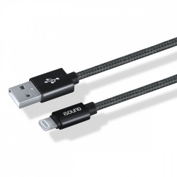 iSound Cable Lightning Macho - USB A Macho, 3 Metros, Negro, para iPod/iPad/iPhone 