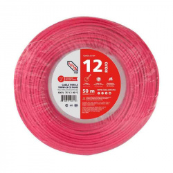 IUSA Cable Eléctrico 267287, 12 AWG, 50 Metros, Rojo 