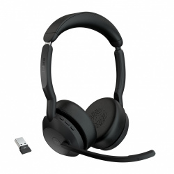 Jabra Auriculares Evolve2 55 MS Stereo, Inalámbrico, Bluetooth, USB A/C, Negro 