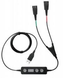 Jabra Cable Adaptador Link 265, USB Macho - 2x QD, Negro 