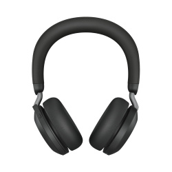 Jabra Audífonos con Micrófono Evolve2 75 MS, Bluetooth, Inalámbrico, USB-A, Negro - con Soporte de Carga 