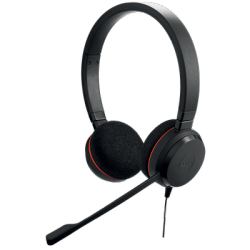 Jabra Audífonos Evolve 20 MS Stereo, Alámbrico, USB-A, Negro 