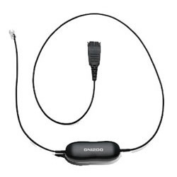 Jabra Cable de Mejora de Audio GN1200, QD - RJ-10, 80cm, Negro 