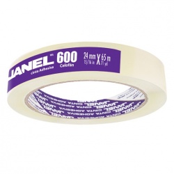 Janel Cinta Adhesiva Mod. 600, 1 Rollo de 24mmx65m, Transparente 