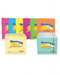 Janel Notas Adhesivas MemoTip, 6 Blocks de 100 Hojas, 6 Colores Neón 