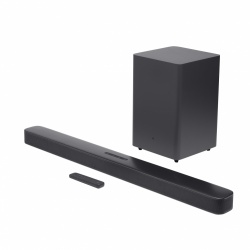 JBL Barra de Sonido con Subwoofer Bar 2.1 Deep Bass, Bluetooth, Alámbrico/Inalámbrico, 2.1 Canales, 300W RMS, USB, Negro 