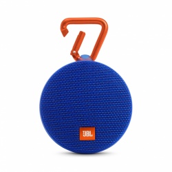JBL Bocina Portátil Clip 2, Bluetooth, Inalámbrico, 3W RMS, Azul/Naranja - Resistente al Agua 