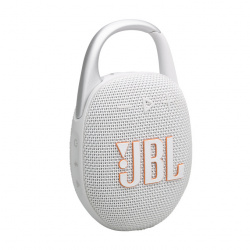 JBL Bocina Portátil Clip 5, Bluetooth, Inalámbrico, USB-C, 7W, Blanco - Resistente al Agua 
