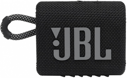 JBL Bocina Portátil Go 3, Bluetooth, Inalámbrico, 4.2W RMS, Negro - Resistente al Agua 