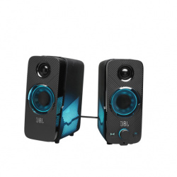 JBL Bocina Quantum Duo, Bluetooth, Alámbrico/Inalámbrico, 2.0, 20W, USB, Negro 