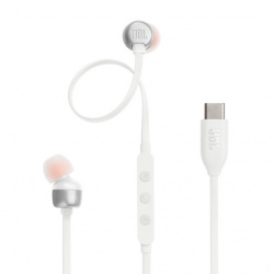 JBL Audífonos Intrauriculares con Micrófono Tune 310C, Alámbrico, USB-C, Blanco 