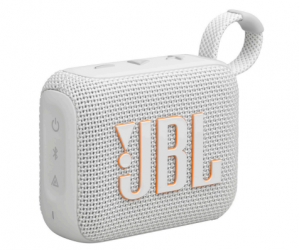 JBL Bocina Portátil Go 4, Bluetooth, Inalámbrico, USB-C, 5W, Blanco - Resistente a Polvo/Agua  