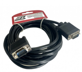Jendrix Cable VGA (D-Sub) Macho - VGA (D-Sub) Macho, 4.5 Metros, Negro 