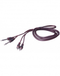 Jendrix Cable AUX 2x 6.3mm Macho - 2x RCA Macho, 90cm, Púrpura 