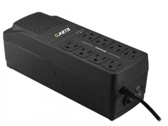 Regulador Jheta AVR 1200, 600W, 1.200VA, Entrada 120V, Salida 120V, 8 Salidas 