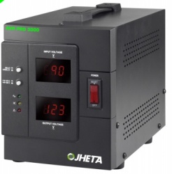 Regulador Jheta AVR PRO 3000, 1600W, 3000VA, Entrada 120 V, Salida 85-149V, 4 Contactos 