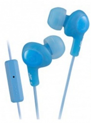 JVC Audífonos Intrauriculares con Micrófono HA-FR6, Alámbrico, 1 Metro, 3.5mm, Azul 