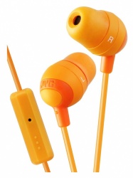JVC Audífonos Intrauriculares con Micrófono HA-FR37, Alámbrico, 1.2 Metros, 3.5mm, Naranja 