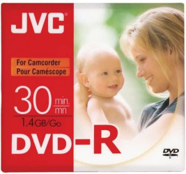 JVC Disco Virgen para DVD, DVD-R, 1.4GB, 1 Pieza 