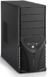 Gabinete K-mex CX-2B67, ATX/micro-ATX, USB 2.0, con Fuente de Poder 450W, Negro 