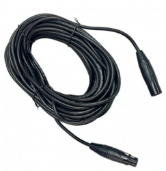 Kapton Cable Extensión para Micrófono XLR Macho - XLR Hembra, 15 Metros, Negro 