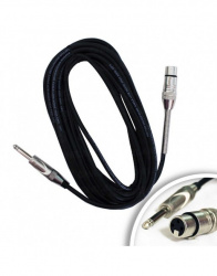 Kapton Cable AUX 6.3mm Macho - XLR Hembra, 7 Metros, Negro 