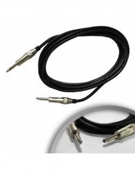 Kapton Cable AUX 6.3mm Macho - 6.3mm Macho, 3 Metros, Negro 