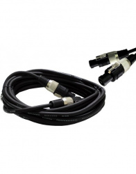 Kapton Cable Extensión Speakon Macho - Speakon Macho, 7.5  Metros, Negro 