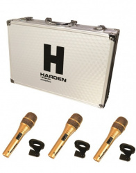 Kapton Kit de Micrófonos KMI-83, Alámbrico, XLR, 3 Piezas, Oro 