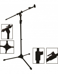 Kapton Tripié de Piso para Micrófono KST-105, Negro 