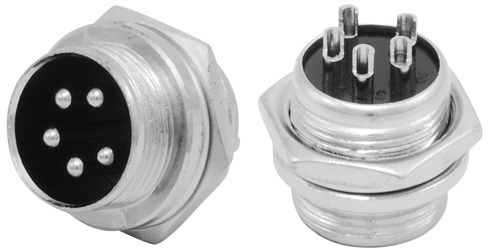 Kapton Plug 5 Puntas Macho, para Micrófono, Metálico 