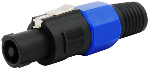 Kapton Conector Plug Speakon 4 Vias Macho, Azul/Negro 