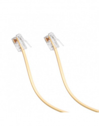 Kapton Cable Telefónico TE-157, RJ-11 Macho - RJ-11 Macho, 27.5 Metros, Marfil 