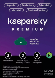 Kaspersky Premium + Customer Support, 3 Dispositivos, 2 Años, Windows/Mac ― Producto Digital Descargable 