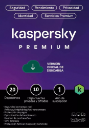 Kaspersky Premium + Customer Support, 10 Dispositivos, 1 Año, Windows/Mac ― Producto Digital Descargable 