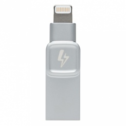 Memoria USB Kingston Bolt Duo, 64GB, USB 3.0/Lightning, Plata 