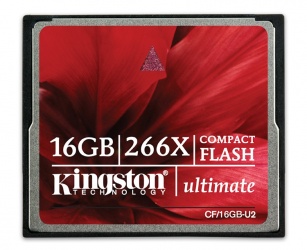 Memoria Flash Kingston Ultimate, 16GB CompactFlash 266x, con MediaRECOVER 