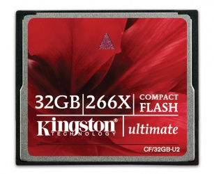 Memoria Flash Kingston Ultimate, 32GB CompactFlash 266x, con MediaRECOVER 
