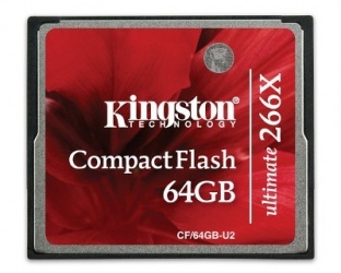 Memoria Flash Kingston Ultimate, 64GB CompactFlash 266x, con MediaRECOVER 