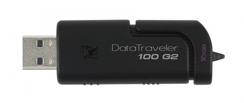 Memoria USB Kingston DataTraveler 100 G2, 16GB, USB 2.0, Negro 